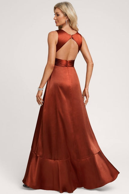 Robe Portefeuille Satin Fluide Élégante - gallery 3