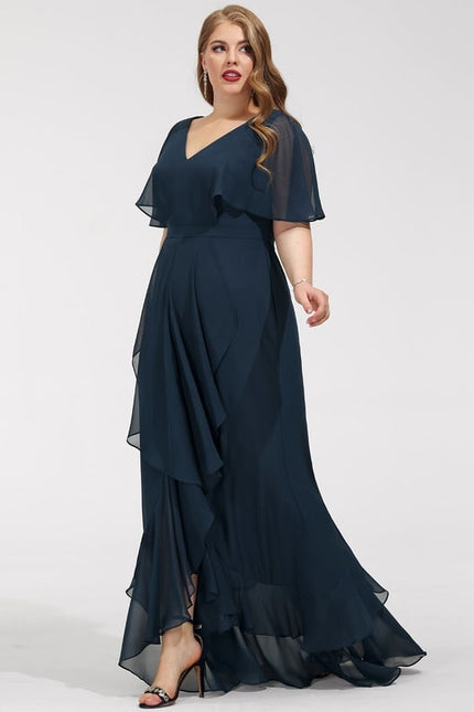 Robe Portefeuille Vaporeuse Marine - gallery 5