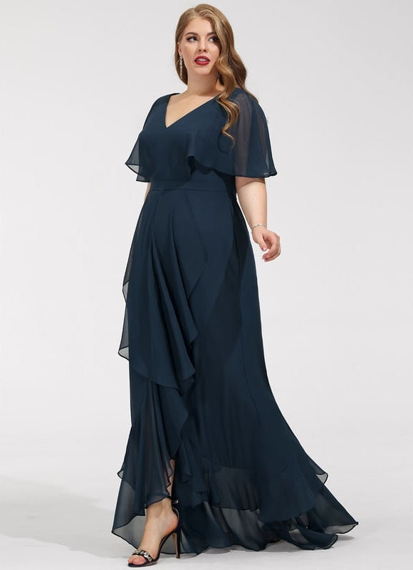 Robe Portefeuille Vaporeuse Marine - gallery 5