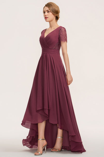 Robe Portefeuille Bordeau Évasée - gallery 3