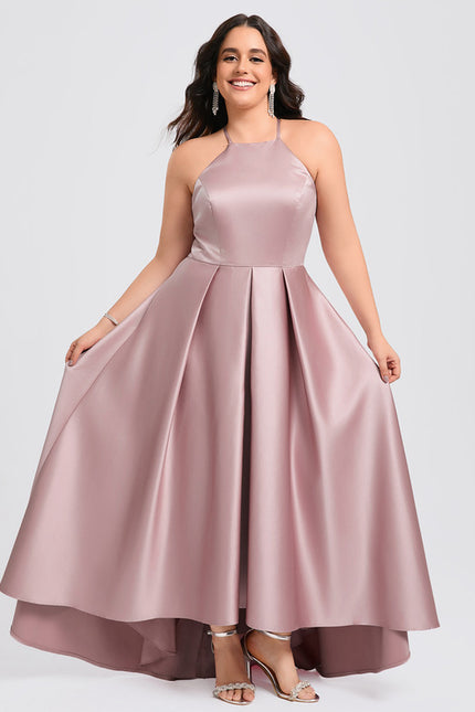 Robe Portefeuille Asymétrique Rose - gallery 6