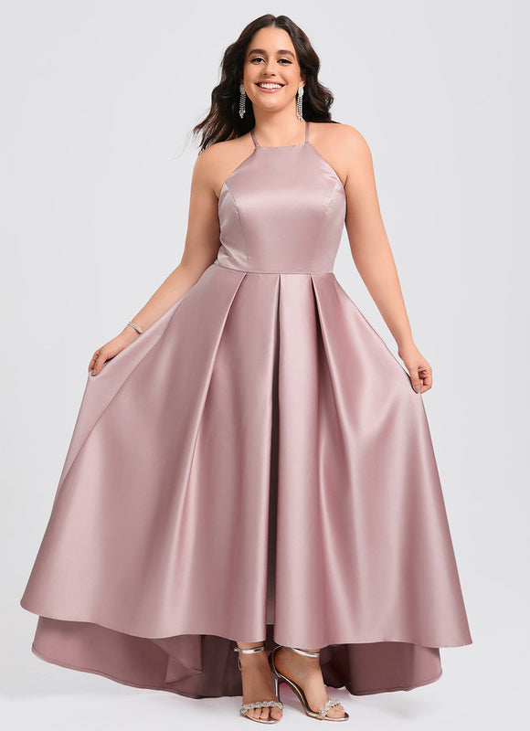 Robe Portefeuille Asymétrique Rose - gallery 6