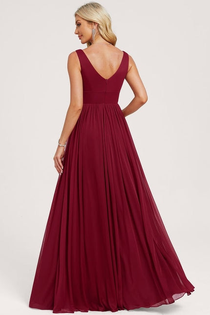 Robe Portefeuille Vaporeuse Bordeaux - gallery 5