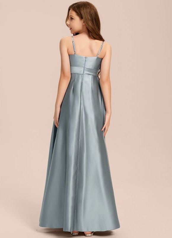 Robe Portefeuille Satin Azur - gallery 6