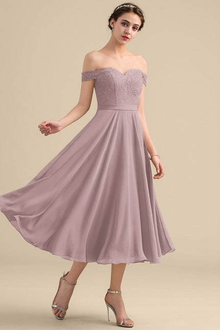 Robe Portefeuille Lilas Aérienne - gallery 2