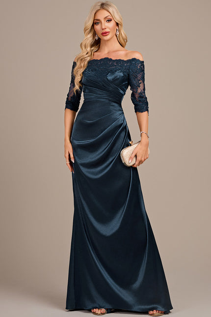 Robe Portefeuille Satin Marine