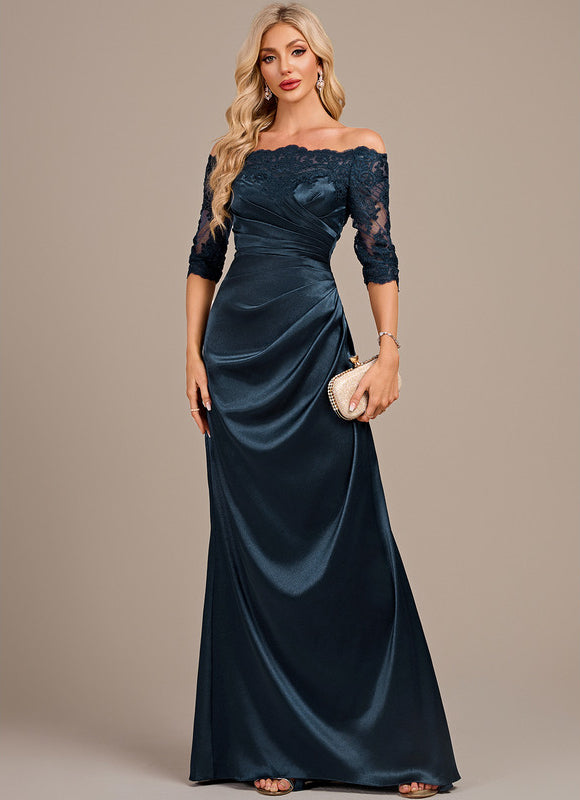 Robe Portefeuille Satin Marine