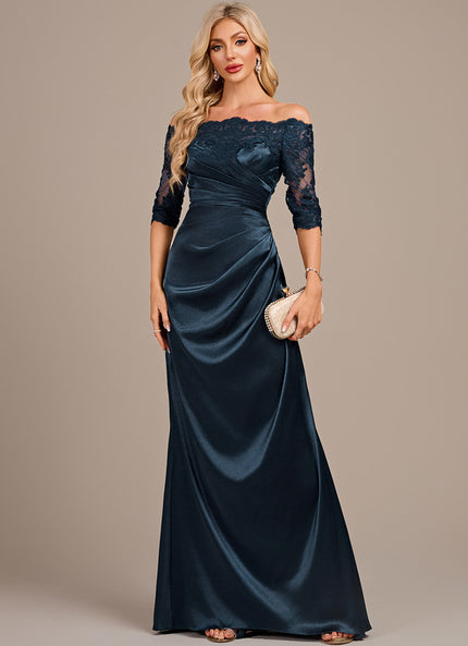 Robe Portefeuille Satin Marine
