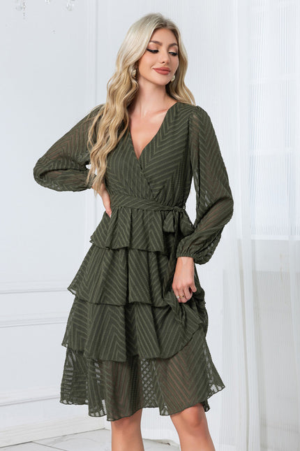 Robe Portefeuille Avec Volant - gallery 6