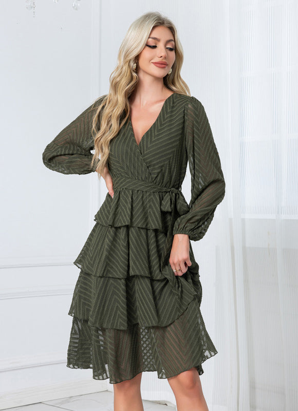 Robe Portefeuille Avec Volant - gallery 6