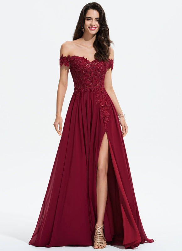 Robe Portefeuille Traîne Élégante - gallery 3