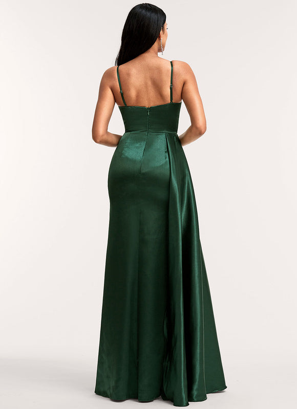 Robe Portefeuille Satin Rose Chic - gallery 2