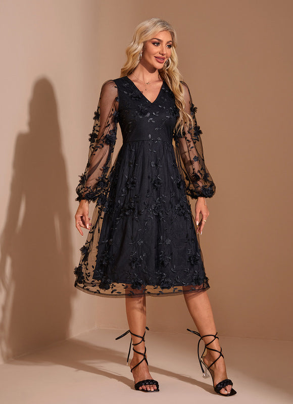 Robe Portefeuille Tulle Chic - gallery 1