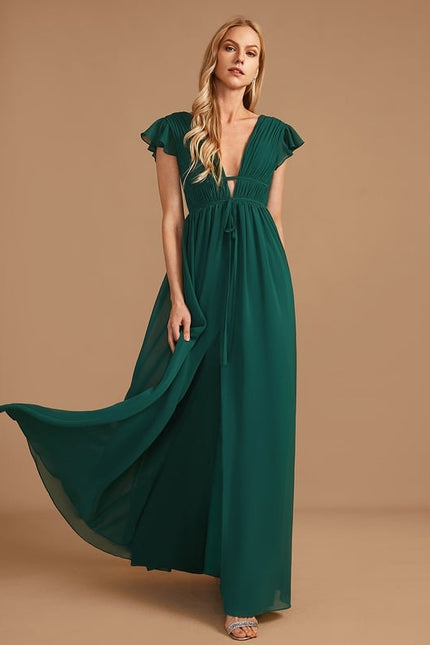 Robe Portefeuille Rose Drapée - gallery 3