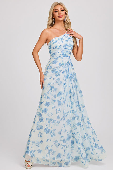 Robe Portefeuille Asymétrique Marine - gallery 3