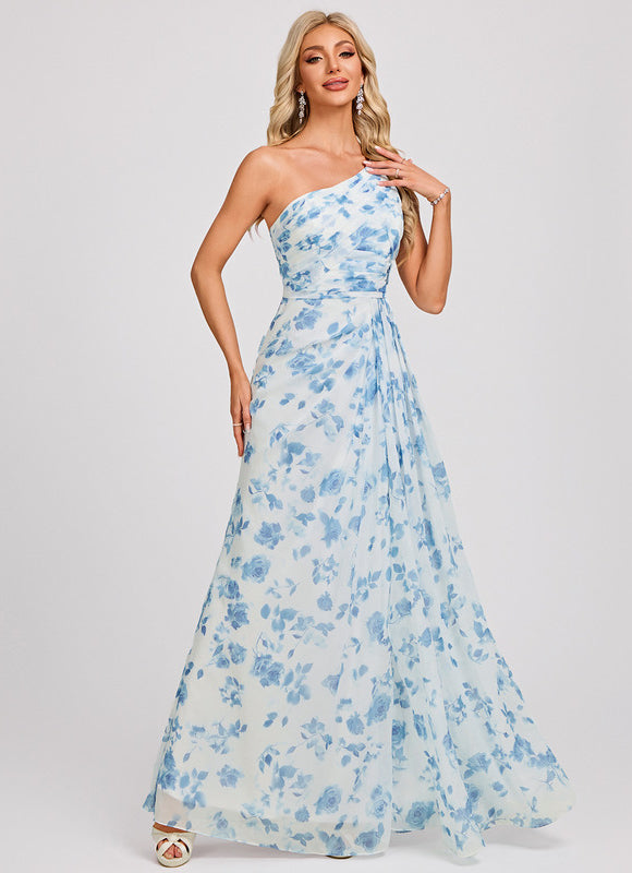 Robe Portefeuille Asymétrique Marine - gallery 3