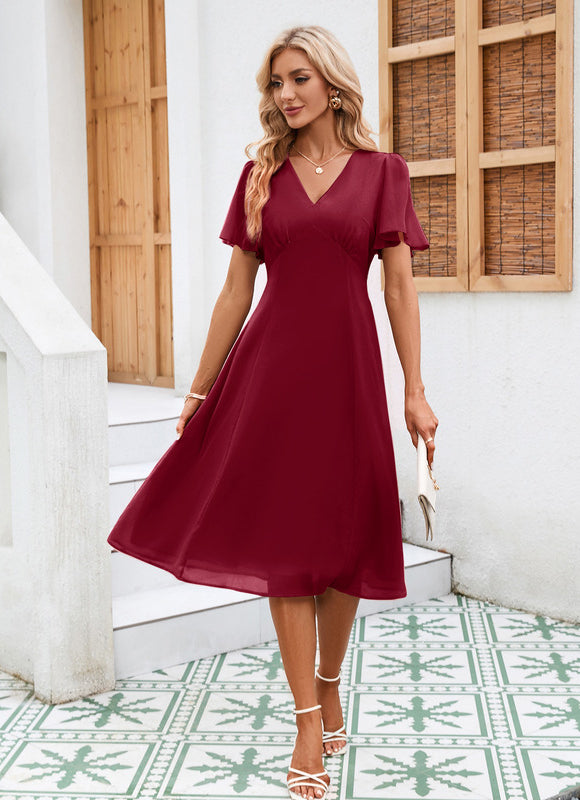 Robe Portefeuille Avec Volant - gallery 5