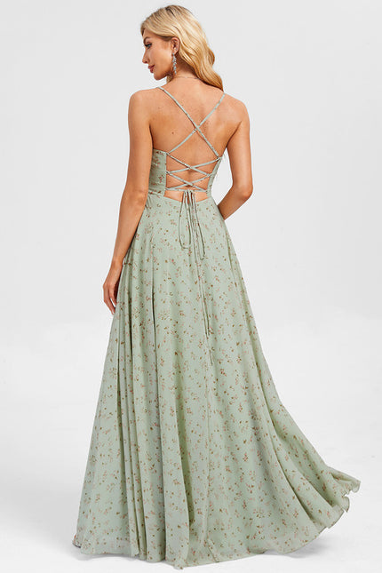 Robe Portefeuille Aérienne Vert Deau - gallery 3