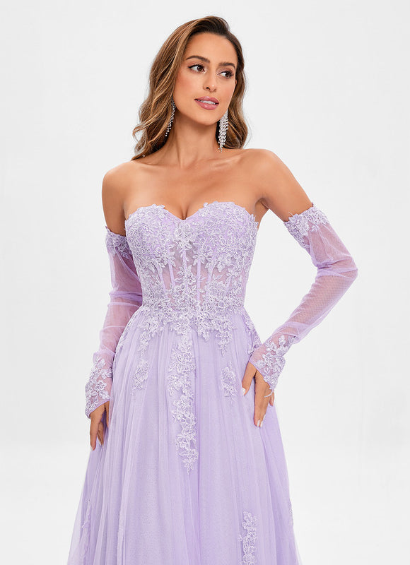 Robe Portefeuille Lilas Délicate - gallery 2