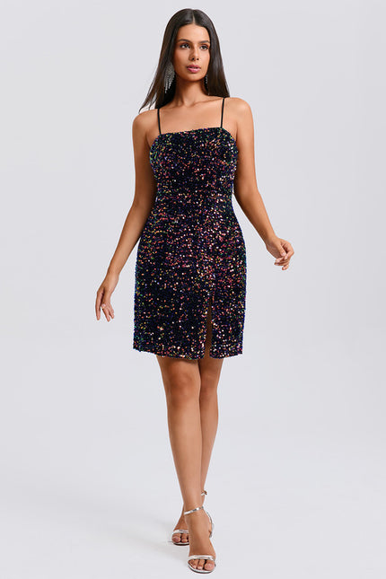Robe Portefeuille Scintillante Courte - gallery 6