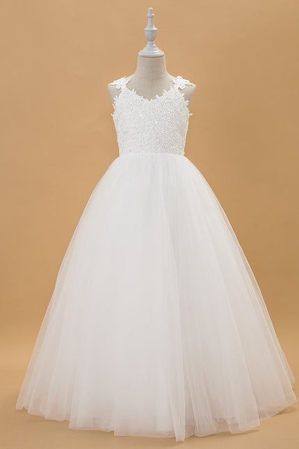 Robe Portefeuille Enfant Écrue Élégante - gallery 5