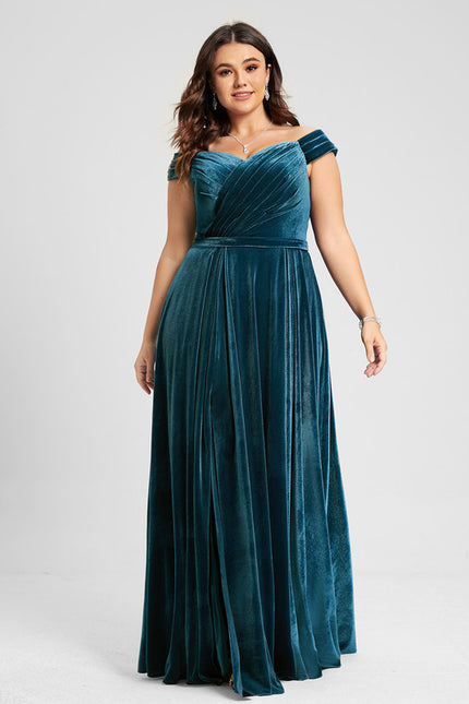 Robe Portefeuille Velours Émeraude Chic - gallery 6