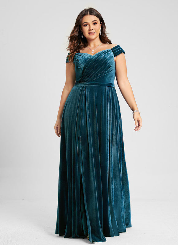 Robe Portefeuille Velours Émeraude Chic - gallery 6