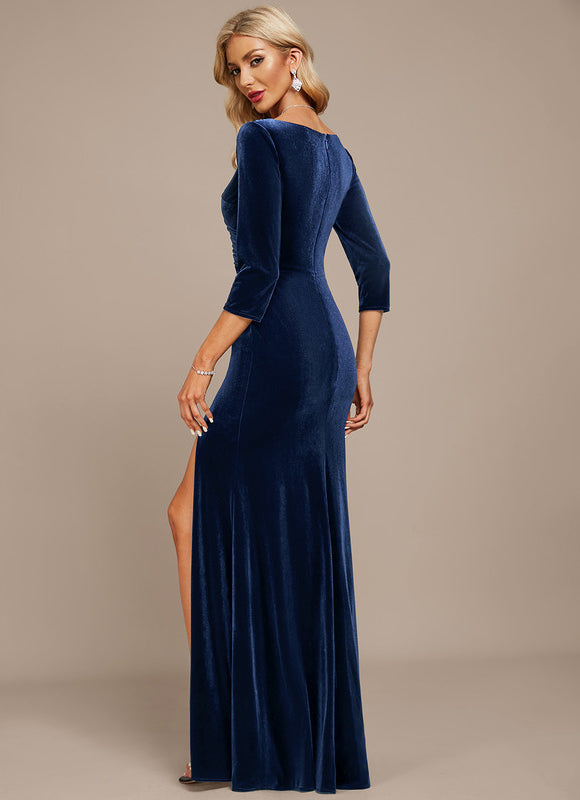 Robe Portefeuille Velours Nuit - gallery 4