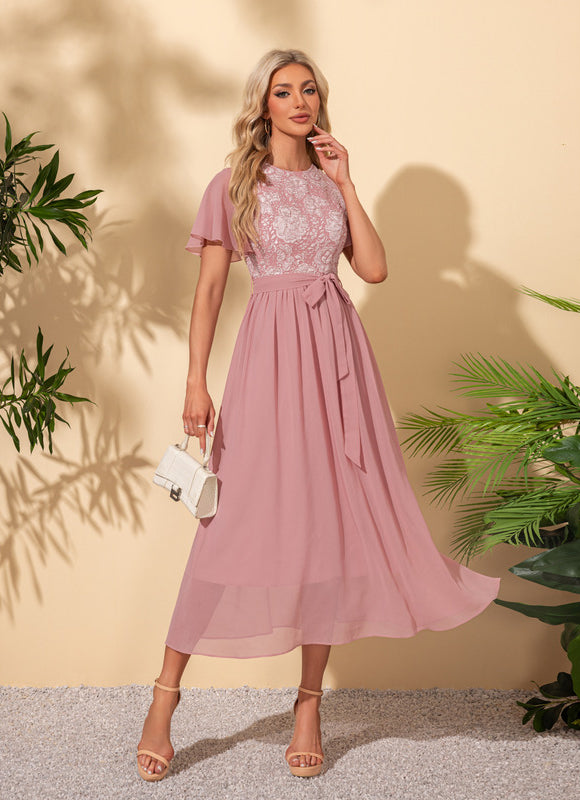 Robe Portefeuille Manches Courtes