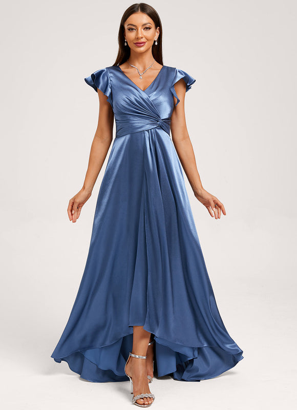 Robe Portefeuille Satin Fluide Élégante - gallery 4