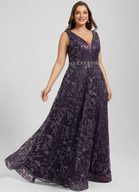 Robe Portefeuille Violet Pailleté - gallery 7