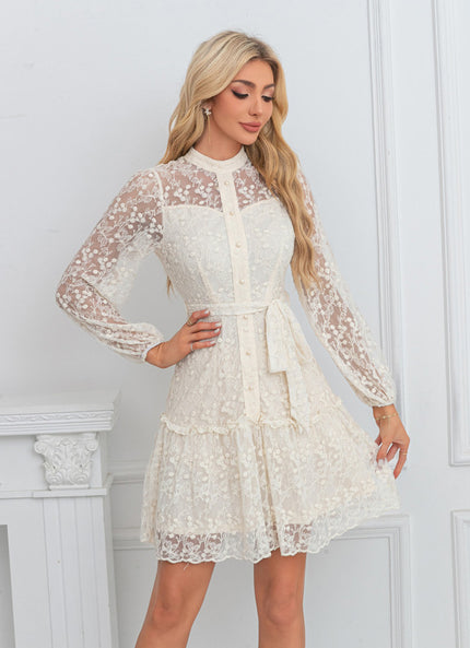 Robe Portefeuille Dentelle Ivoire