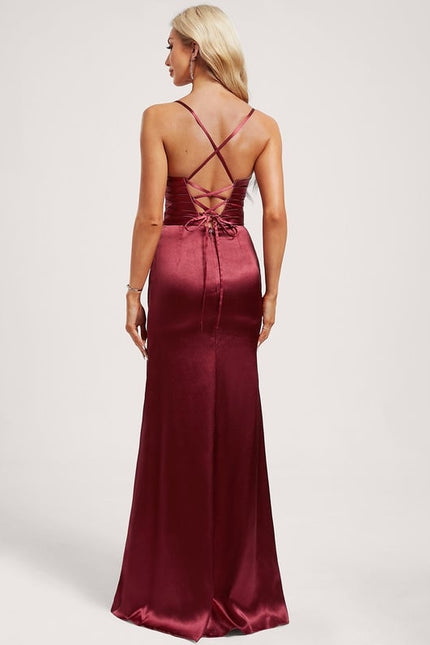 Robe Portefeuille Satin Élégante - gallery 4