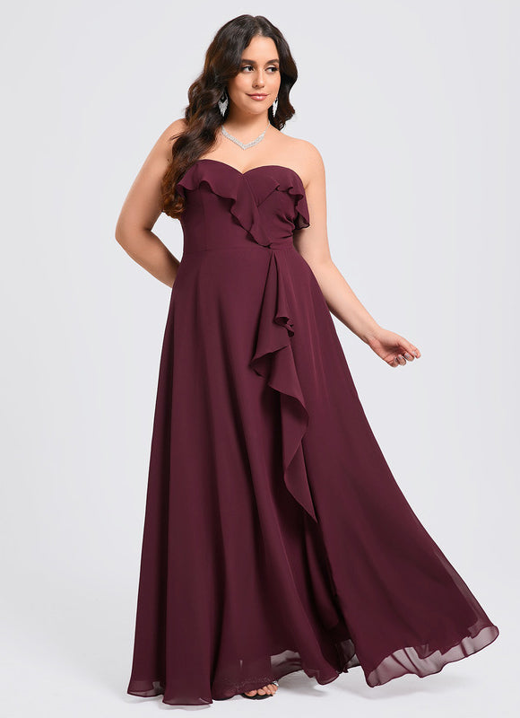 Robe Portefeuille Flottante Bordeaux - gallery 9