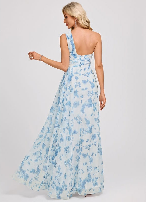 Robe Portefeuille Asymétrique Marine - gallery 5