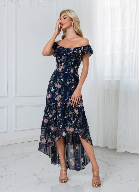 Robe Portefeuille Fleurie Élégante - gallery 7