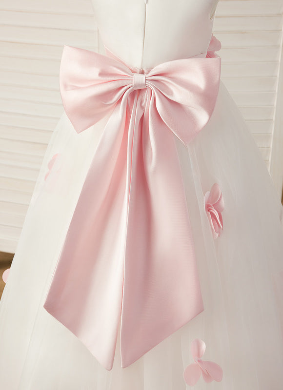 Robe Portefeuille Tulle Fleuri - gallery 2