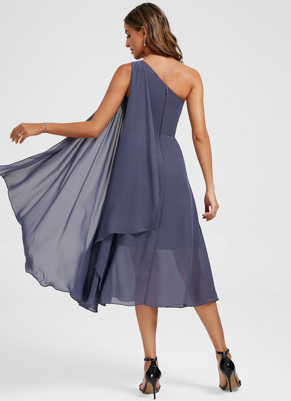 Robe Portefeuille Fluide Asymétrique - gallery 5
