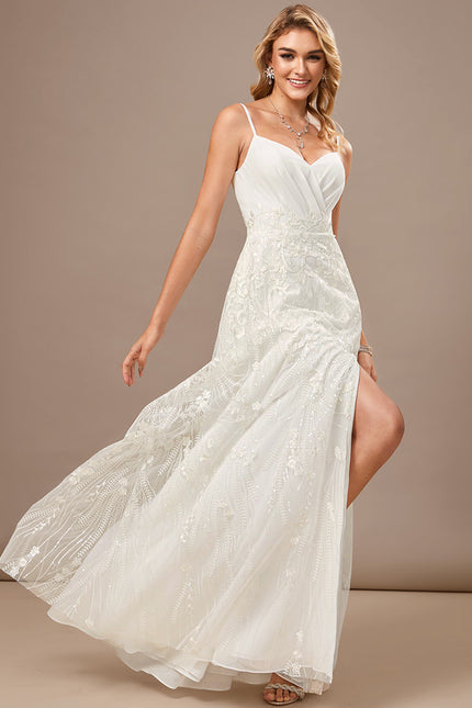 Robe Portefeuille Longue Blanche