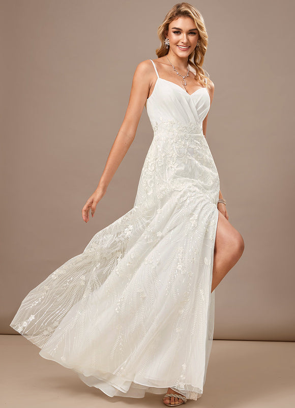 Robe Portefeuille Longue Blanche