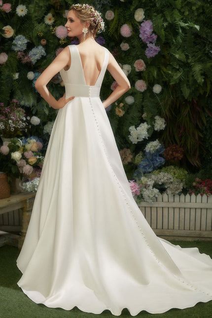 Robe Portefeuille Satin Classique - gallery 1