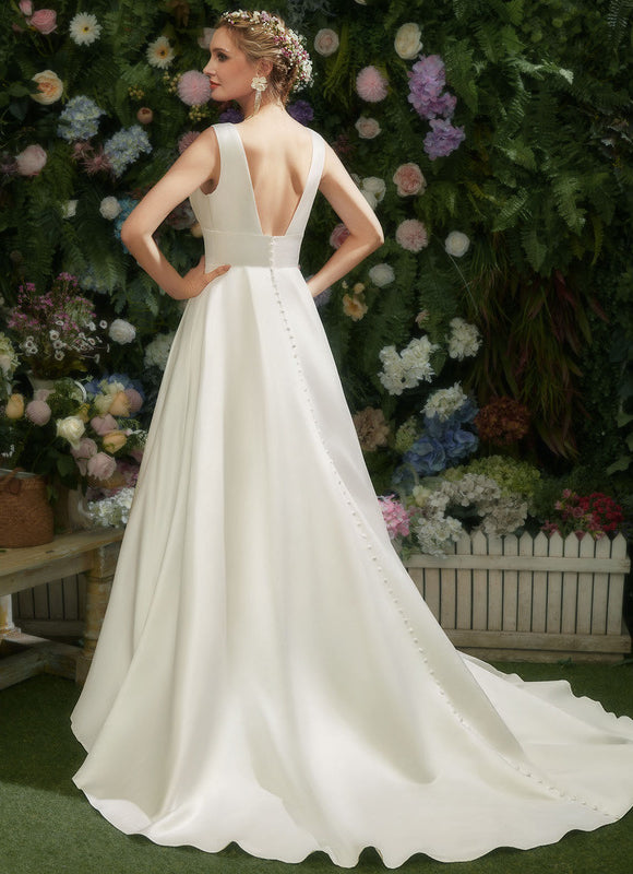 Robe Portefeuille Satin Classique - gallery 1