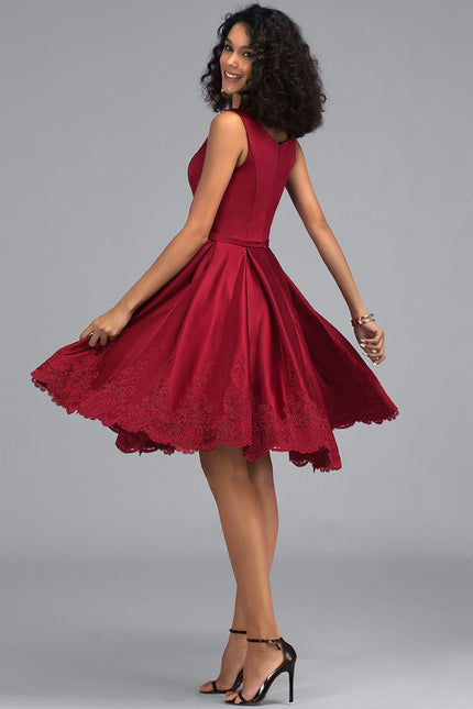 Robe Portefeuille Velours Rouge Lyrique - gallery 4