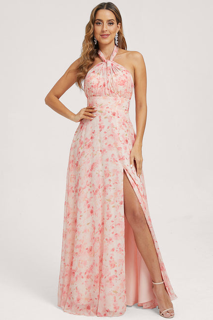 Robe Portefeuille Fleurie Poudrée - gallery 6