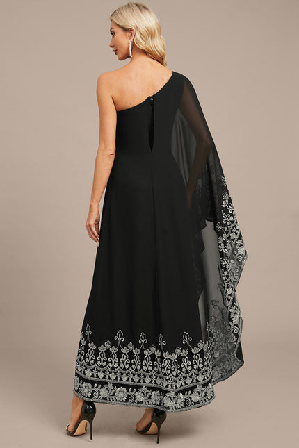 Robe Portefeuille Élégante Noire - gallery 7