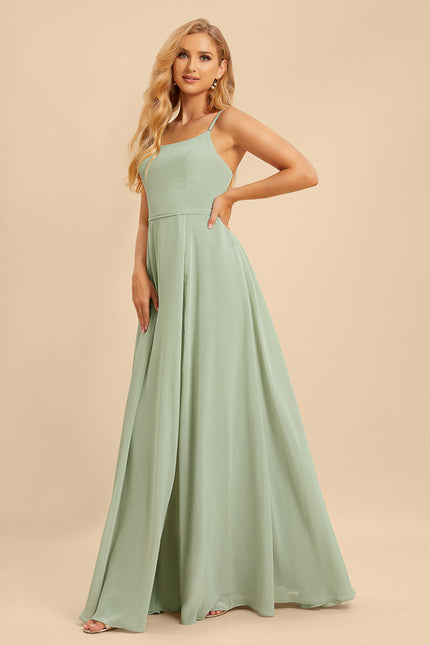 Robe Portefeuille Mousseline Vert - gallery 3