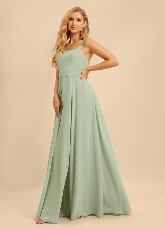 Robe Portefeuille Mousseline Vert - gallery 3
