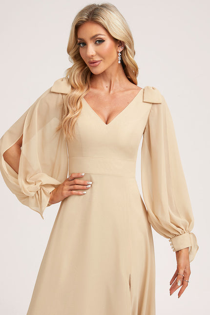 Robe Portefeuille Sable Éthérée - gallery 4