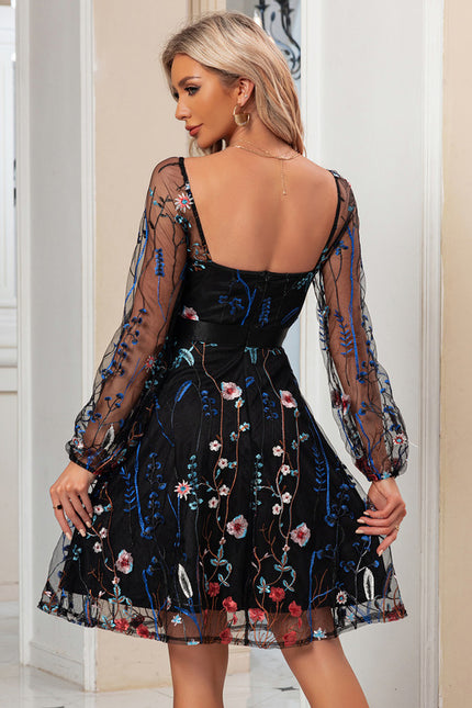 Robe Portefeuille Fleur Nocturne - gallery 5