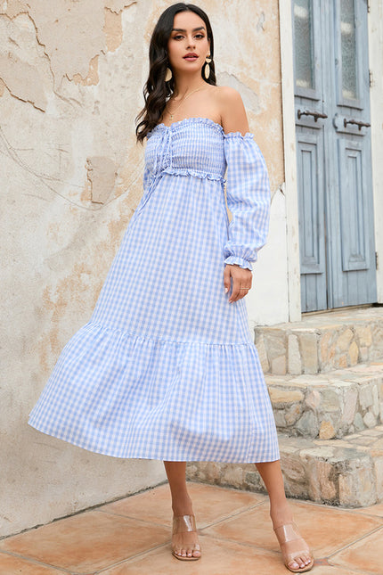 Robe Portefeuille Vichy Céleste - gallery 5